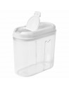 Tradineur - Recipiente de plástico reutilizable con tapa, bote de almacenaje, pasta, legumbres, cereales, frutos secos, café, fa