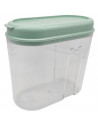 Tradineur - Recipiente de plástico con tapa reutilizable, bote de almacenaje, pasta, legumbres, cereales, frutos secos, café, fa