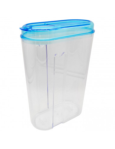 Tradineur - Recipiente reutilizable de plástico con tapa, bote de almacenaje, pasta, legumbres, cereales, frutos secos, café, fa