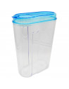 Tradineur - Recipiente reutilizable de plástico con tapa, bote de almacenaje, pasta, legumbres, cereales, frutos secos, café, fa