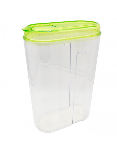 Tradineur - Recipiente reutilizable de plástico con tapa, bote de almacenaje, pasta, legumbres, cereales, frutos secos, café, fa