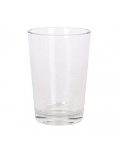 Tradineur - Set de 6 vasos de cristal 205 ml, modelo Lara, 10 x 6.5 cm, vasos clásicos para agua, bebidas, refrescos, zumos, res