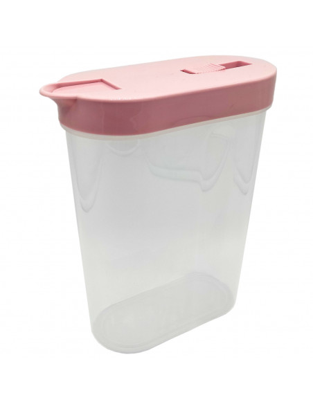 Tradineur - Recipiente de plástico con tapa, bote de almacenaje reutilizable, pasta, legumbres, cereales, frutos secos, café, fa