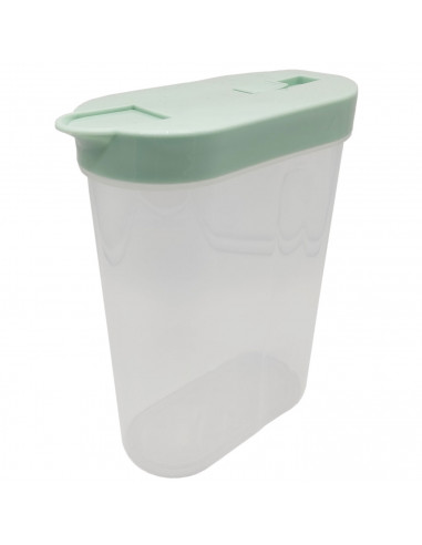 Tradineur - Recipiente de plástico con tapa, bote de almacenaje reutilizable, pasta, legumbres, cereales, frutos secos, café, fa
