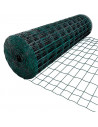 Tradineur - Rollo de malla metálica plastificada, cuadrada, cierre de alambre, valla, cercar jardín, gallinero, finca, alta resi