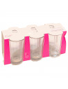 Tradineur - Set de 6 vasos de cristal 205 ml, modelo Lara, 10 x 6.5 cm, vasos clásicos para agua, bebidas, refrescos, zumos, res