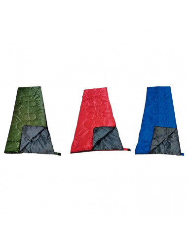 Saco de dormir, fabricación textil sintético, cómodo, para camping, Color surtido. 190 x 75 cm.