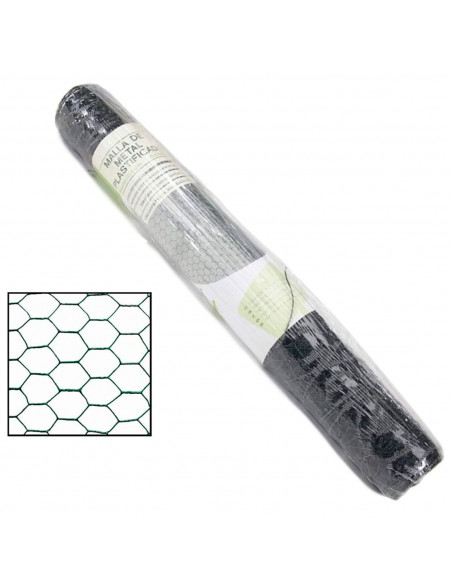 Tradineur - Rollo de malla metálica galvanizado, hexagonal, valla, cierre de alambre, cercar jardín, gallinero, finca, alta resi