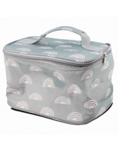 Tradineur - Bolsa porta alimentos isotérmica, forro de aluminio, nevera de poliéster con asa, cremallera y aislante interior, pl