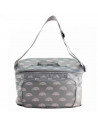 Tradineur - Bolsa porta alimentos isotérmica, forro aluminio, nevera poliéster, correa ajustable, asa, cremallera y aislante, pl