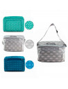 Tradineur - Bolsa porta alimentos isotérmica, forro aluminio, nevera poliéster, correa ajustable, asa, cremallera y aislante, pl
