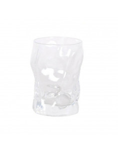 Tradineur - Juego de 3 vasos de agua sorgente, 30 cl, Set de 3 vasos con diseño hergonómico, 10 x 7 cm