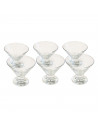 Tradineur - Pack de 6 copas de helado de 165 ml y de 10,5 de diámetro y 8,5 cm de alto. Set de 6 vasos para postres con estilo e