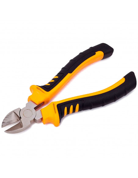 Tradineur - Alicate de corte diagonal - Fabricación de níquel cromado - Mango ergonómico y antideslizante - 18,5 cm Tradineur - Alicate de corte diagonal - Fabricación de níquel cromado - Mango ergonómico y antideslizante - 18,5 cm