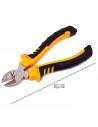 Tradineur - Alicate de corte diagonal - Fabricación de níquel cromado - Mango ergonómico y antideslizante - 18,5 cm