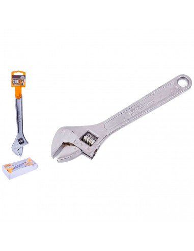 Tradineur - Llave inglesa con una apertura máxima de 30 mm - Fabricado en acero - Llave ajustable - 20 cm 