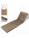 Tradineur - Esterilla de playa abatible, tumbona con respaldo reclinable, incluye bolsillo y correa, plegable, portátil, ligera