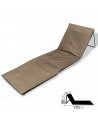 Tradineur - Esterilla de playa abatible, tumbona con respaldo reclinable, incluye bolsillo y correa, plegable, portátil, ligera
