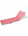 Tradineur - Esterilla abatible de playa, tumbona con respaldo reclinable, incluye bolsillo y correa, plegable, ligera y resisten