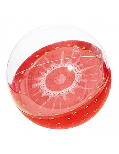 Tradineur - Pelota para playa con diseño frutal - Fabricado en Vinillo resistente - Incluye válvula de seguridad - Ideal para di
