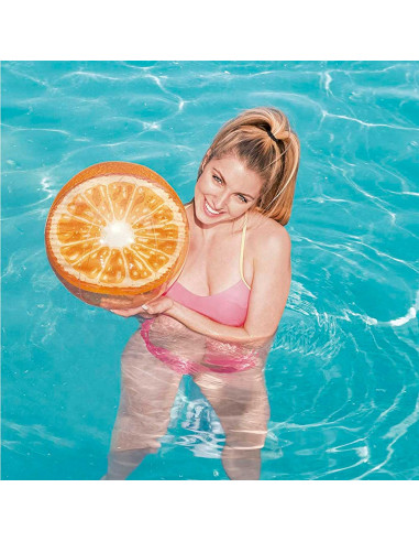 Tradineur - Pelota para playa con diseño frutal - Fabricado en Vinillo resistente - Incluye válvula de seguridad - Ideal para di