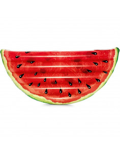 Tradineur - Colchoneta hinchable Diseño sandia - Fabricado en Vinillo resistente - Incluye parche de reparación - Ideal para dis