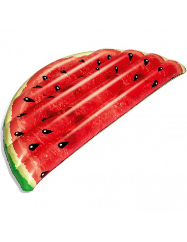 Tradineur - Colchoneta hinchable Diseño sandia - Fabricado en Vinillo resistente - Incluye parche de reparación - Ideal para dis