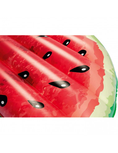 Tradineur - Colchoneta hinchable Diseño sandia - Fabricado en Vinillo resistente - Incluye parche de reparación - Ideal para dis