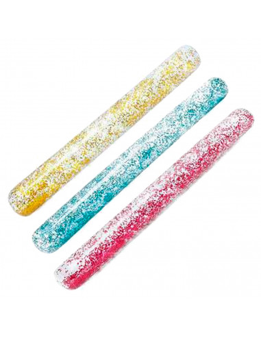Tradineur - Churro hinchable brillante - Fabricado en Vinillo resistente - Ideal para disfrutar este verano - Longitud de 113 cm