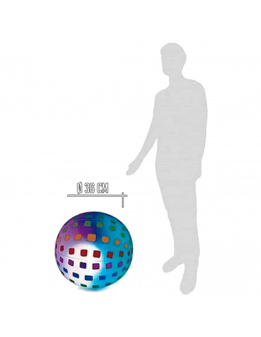 Tradineur - Balón hinchable estilo Led multicolor - Fabricado en Vinilo - Ideal para disfrutar este verano - Ø 36 cm 