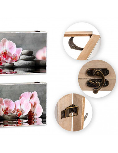 Tradineur - Tapa decorada de madera para contador, cubre cuadros de luz con cierre metálico, accesorio decorativo, original, res