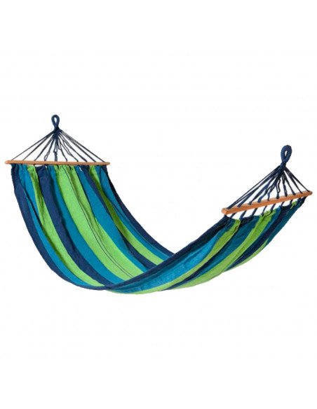 Tradineur - Hamaca de algodón y poliéster, 1-2 personas, columpio de tela para dormir, camping, jardín, exterior (Modelo Surtido