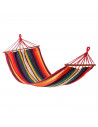 Tradineur - Hamaca de algodón y poliéster, 1-2 personas, columpio de tela para dormir, camping, jardín, exterior (Modelo Surtido