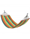 Tradineur - Hamaca de algodón y poliéster, 1-2 personas, columpio de tela para dormir, camping, jardín, exterior (Modelo Surtido