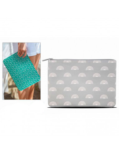 Tradineur - Neceser de viaje, 100% poliéster, cierre de cremallera, bolsa de aseo, guardar maquillaje, accesorios de baño, 32 x
