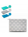 Tradineur - Neceser de viaje, 100% poliéster, cierre de cremallera, bolsa de aseo, guardar maquillaje, accesorios de baño, 32 x