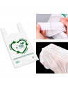 Tradineur - Pack de 50 bolsas de plástico tipo camiseta, reutilizables, gran resistencia, cumplen normativa, aptas para uso alim