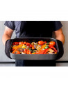 Tradineur - Bandeja rectangular para hornos con asas - Superficie Antiadherente - Rustidera de cocina, cocinar y servir - 7 x 28