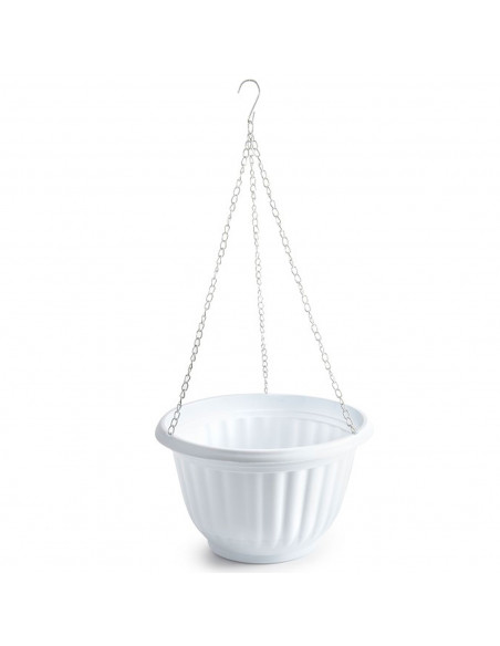 Tradineur - Maceta redonda colgante de plástico, tiesto, macetero, recipiente para plantas, flores, balcón, terraza, hogar, fabr Tradineur - Maceta redonda colgante de plástico, tiesto, macetero, recipiente para plantas, flores, balcón, terraza, hogar, fabr