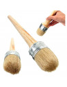 Tradineur - Brocha Redonda N.º 2 - Fabricado en Madera - Ideal para pintura artística, lacado de cobre, trabajos manuales.