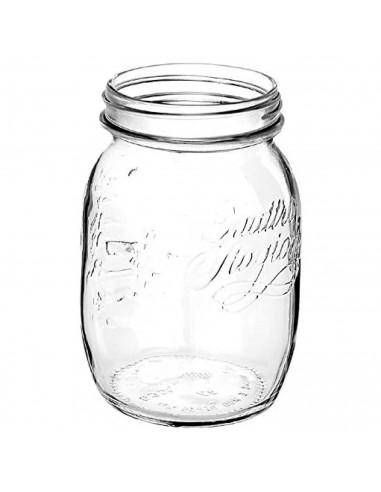Tradineur - Bote multiusos transparente con rosca metálica - Fabricado en vidrio - Capacidad 500 ml - Almacenamiento de objetos
