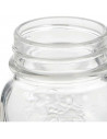 Tradineur - Bote multiusos transparente con rosca metálica - Fabricado en vidrio - Capacidad 150 ml - Almacenamiento de objetos