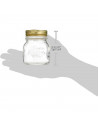 Tradineur - Bote multiusos transparente con rosca metálica - Fabricado en vidrio - Capacidad 150 ml - Almacenamiento de objetos