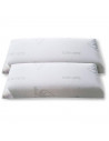 Tradineur - Almohada viscoelástica de Aloe Vera Antiácaros - Fabricada en Fibra hueca Poliéster - Forma rectangular - 105 cm