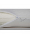 Tradineur - Almohada viscoelástica de Aloe Vera Antiácaros - Fabricada en Fibra hueca Poliéster - Forma rectangular - 105 cm