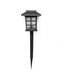 Tradineur - Antorcha de jardín de polipropileno, luz solar, lámpara solar recargable de plástico para césped, patio, paseos, dec
