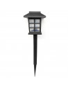Tradineur - Antorcha de jardín de polipropileno, luz solar, lámpara solar recargable de plástico para césped, patio, paseos, dec