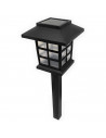 Tradineur - Antorcha de jardín de polipropileno, luz solar, lámpara solar recargable de plástico para césped, patio, paseos, dec