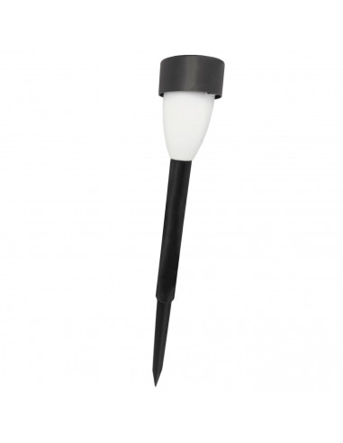 Tradineur - Antorcha de jardín de PVC, luz solar, lámpara solar recargable de plástico para césped, patio, paseos, decoración ex