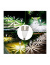 Tradineur - Antorcha de jardín de acero inoxidable y plástico, luz solar, lámpara solar recargable para césped, patio, paseos, d